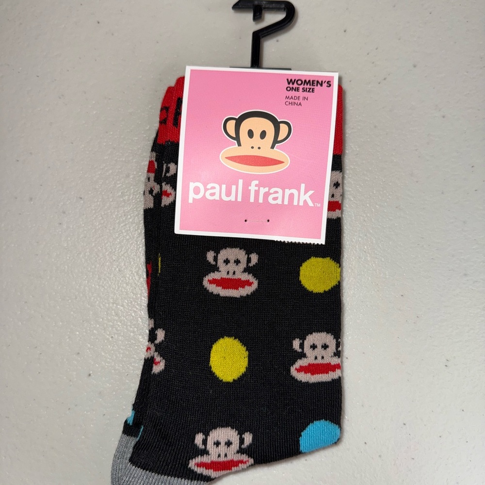 🚨SOLD🚨Paul Frank womans Colorful Monkey Socks